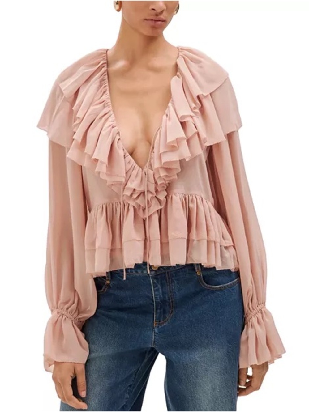 Ronny Kobo Soraya Top in Rose new nwt